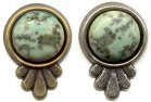 African turquoise earrings in large setting #3