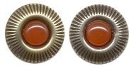 carnelian earrings in medium setting #4