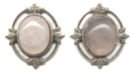 rose quartz earrings in medium setting #1