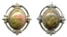 unakite earrings in medium setting #1