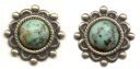 African turquoise earrings in small setting #5
