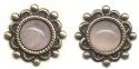 rose quartz earrings in small setting #5